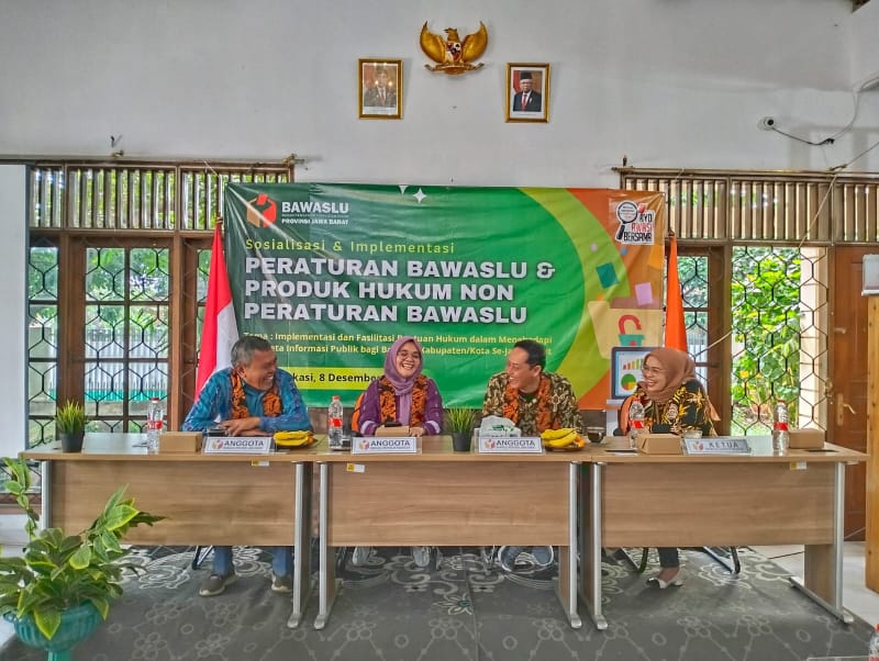 Bawaslu Jabar Gelar Kegiatan Sosialisasi dan Implementasi Peraturan Bawaslu dan Non Peraturan Bawaslu di Kota Bekasi