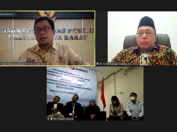 Bawaslu Kota Bekasi Berikan Pendidikan dan Pelatihan Pengawasan Pemilu kepada Anggota Dewan Pimpinan Cabang (DPC) Peradi Bekasi