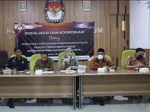 Bawaslu Kota Bekasi Hadiri Rakor dan Sosialisasi Tahapan Pendaftaran dan Verifikasi Parpol