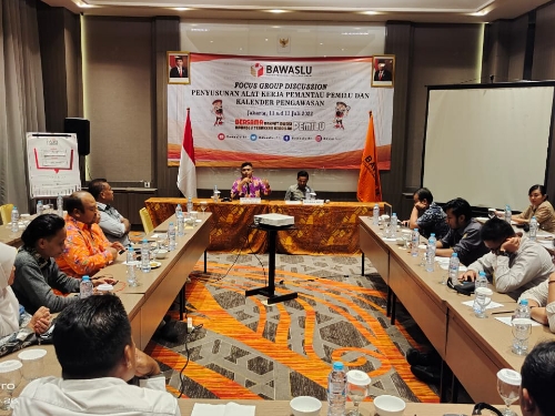 Bawaslu Kota Bekasi Ikuti FGD Penyusunan Alat Kerja Pemantau Pemilu dan Kalender Pengawasan