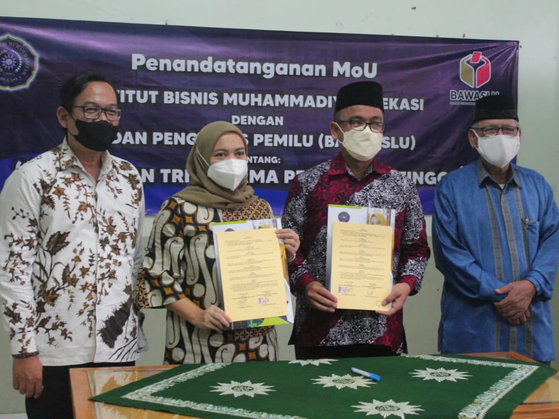 Kawal Pemilu Bawaslu Kota Bekasi Teken Mou Pengawasan Partisipatif dengan IBM