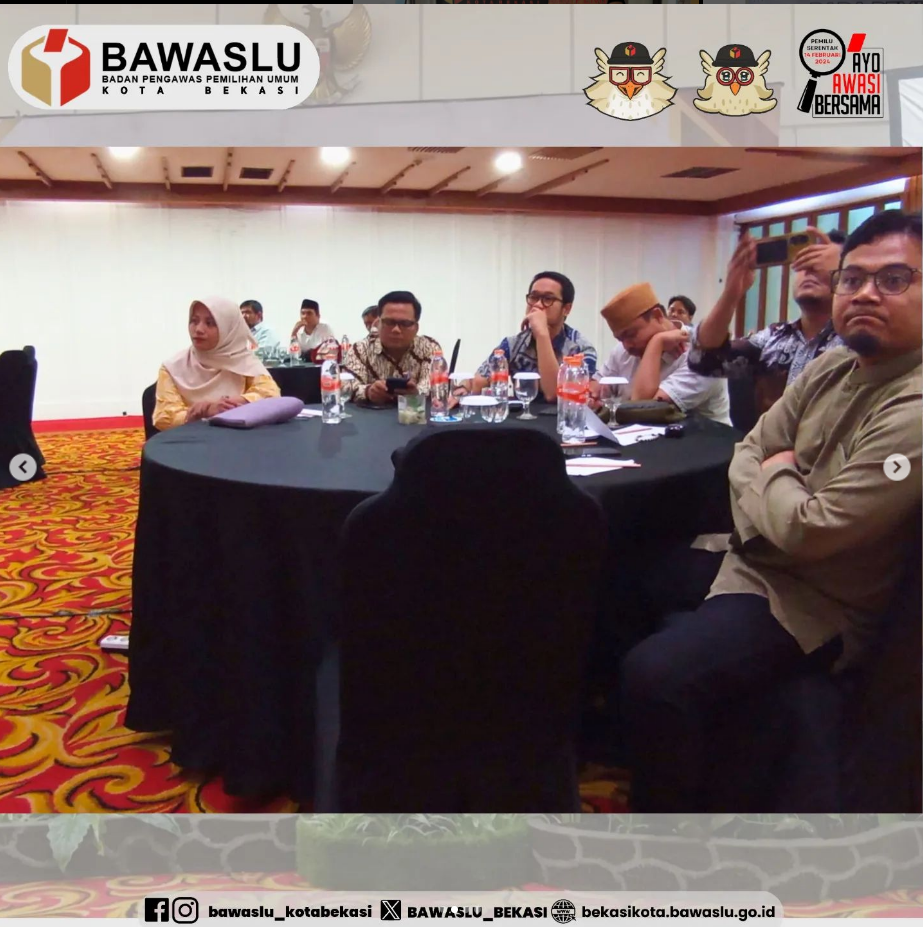 Bawaslu Kota Bekasi Hadiri Rapat Koordinasi Divisi SDMO