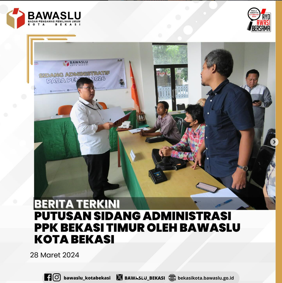 Putusan Sidang Administrasi PPK