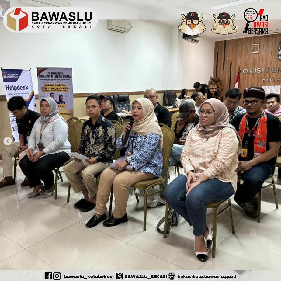 Pengawasan Melekat Pendaftaran Bacalon Walikota dan Wakil Walikota Kota Bekasi 