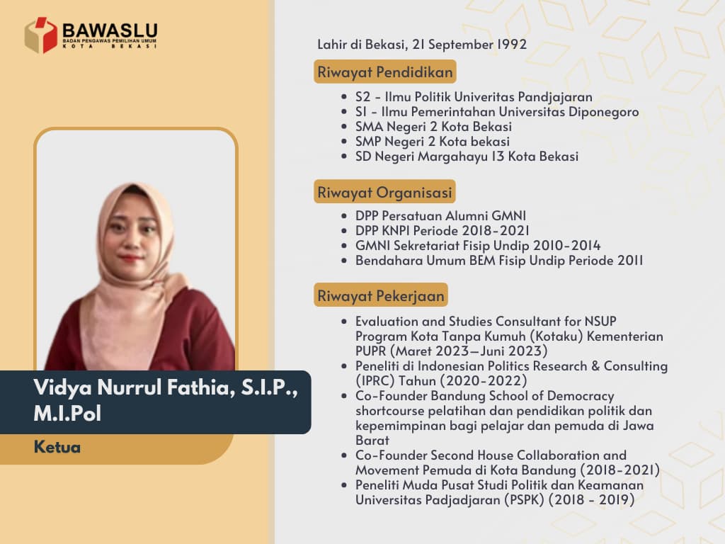 Ketua Bawaslu Kota Bekasi