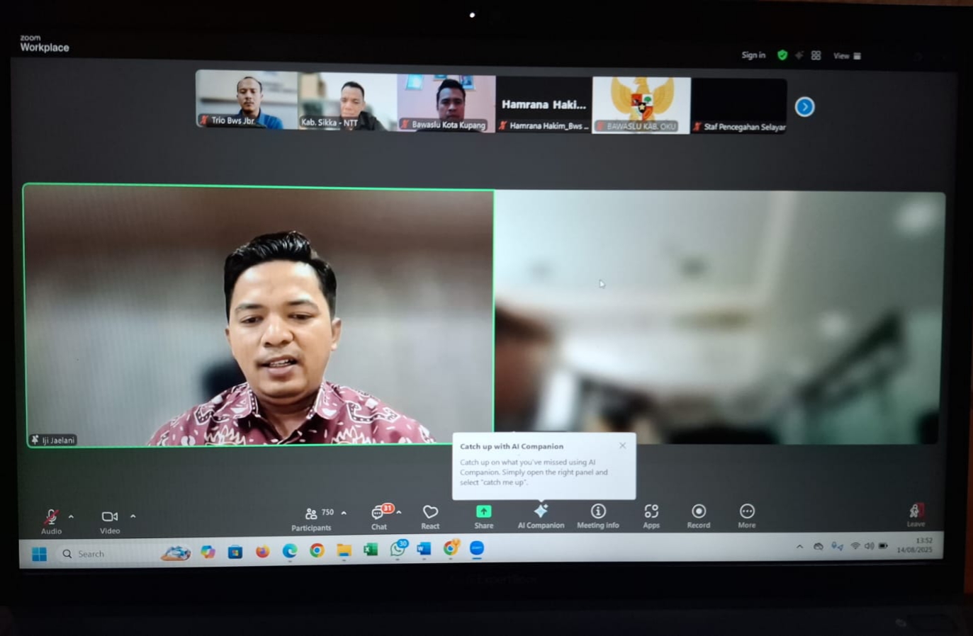 Rapat Evaluasi Form Pencegahan Online oleh Bawaslu RI 