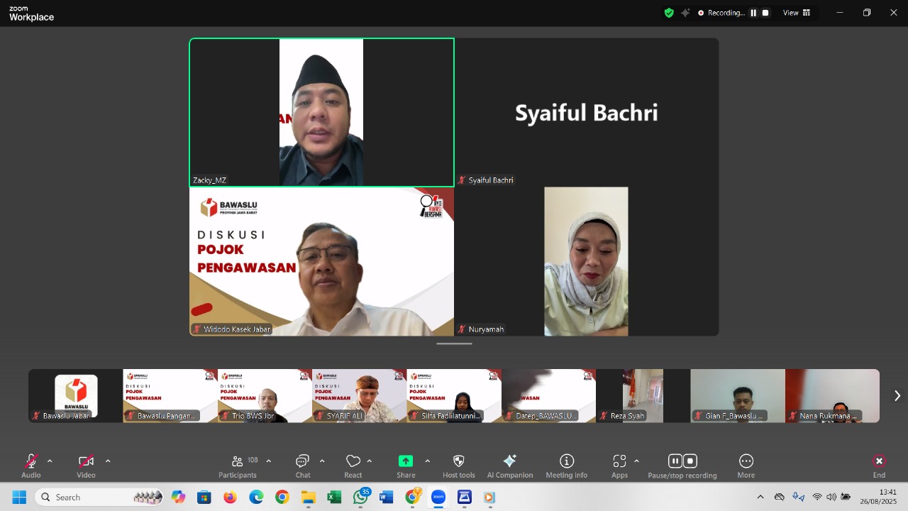 Diskusi Pojok Pengawasan Bawaslu Jabar 