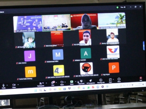 Bawaslu Kota Bekasi Ikuti Rapat Kerja Evaluasi Pemutakhiran Data Parpol