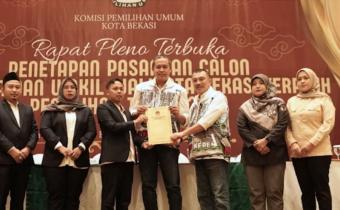Bawaslu Kota Bekasi lakukan pengawasan Rapat Pleno Terbuka Penetapan Pasangan Calon Walikota dan Wakil Walikota Bekasi Terpilih Tahun 2024